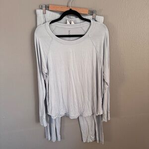 Boody Bamboo Lounge Set XL Blue Long Sleeve Top & Pants Soft Sustainable Pajama